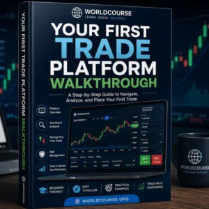 Your First Trade Platform Walkthrough ebook cover - step-by-step guide to placing your first trade
