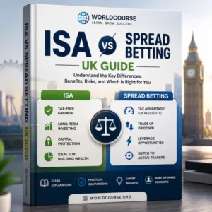 ISA vs Spread Betting UK Guide ebook cover - comparing tax-free investing and spread betting