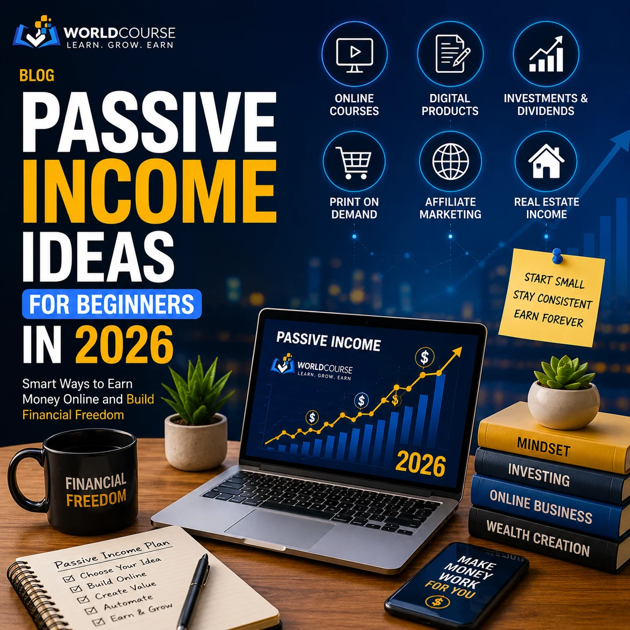 Passive icome in 2026 with AI, cyrpto, trading and digital marketing
