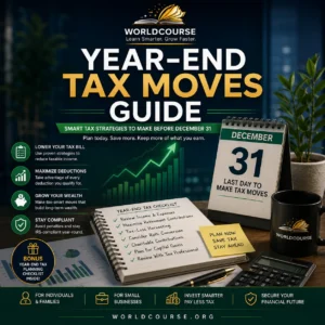 Year End Tax Planning Guide ebook cover - tax saving strategies and moves to make before December 31