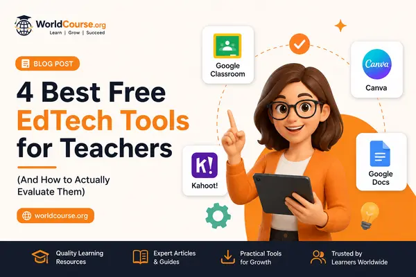 Best free edtech tools for teachers - evaluation guide infographic